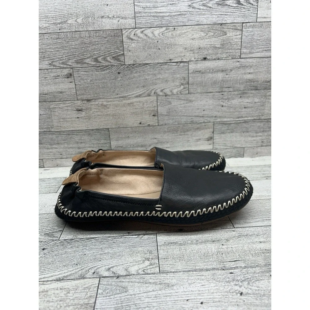 SPERRY Top Sider Womens 7.5M Sunset Ella Espadrille SlipOn Flat Loafers‎ Black